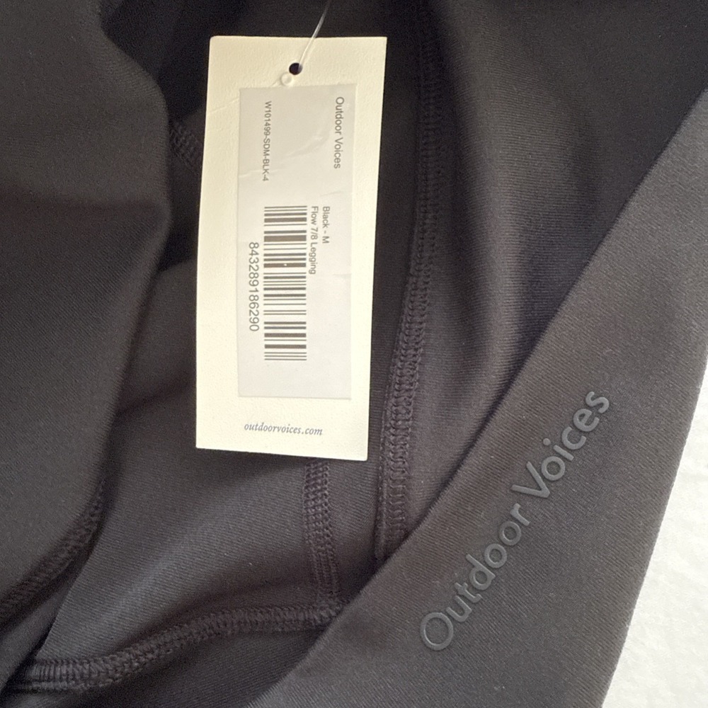 Outdoor Voices New with Tag High Waist Flow 7/8 Leggings Women Medium‎ Black - Picture 9 of 10